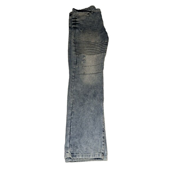Southpole Jeans Men's Size 38/32 Blue Y2K Acid Wash Stretch Distressed Whiskered - Picture 3 of 12
